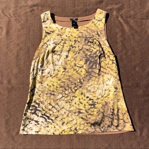 Ann Taylor petite large tank top with front pleating details